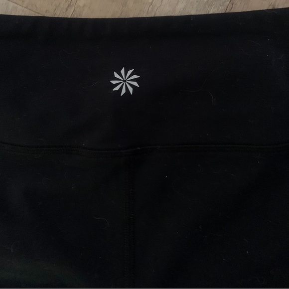 Athleta Leggings Small Capris Black Lattice Mind Over Matter - Picture 6 of 8